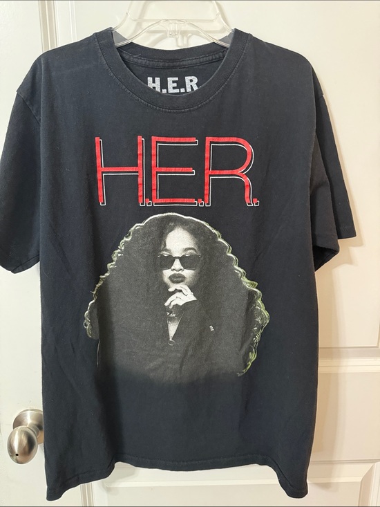 H.E.R Tops - H.E.R. Black Graphic T-Shirt - Medium
